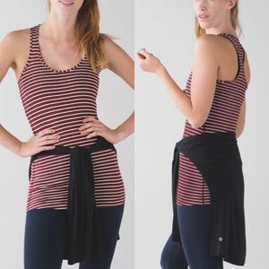 Lululemon Cool Racerback Striped Tank Bordeaux 4